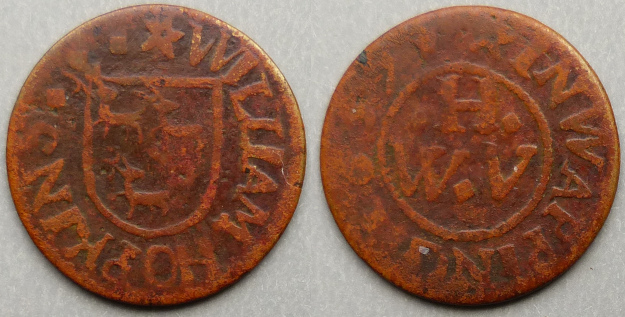 Wapping, William Hopkins 1659 farthing